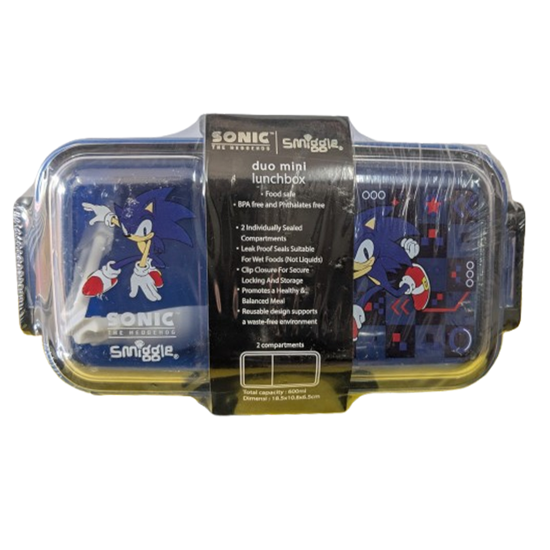 Smiggle Sonic the Hedgehog Duo Mini Lunch Box